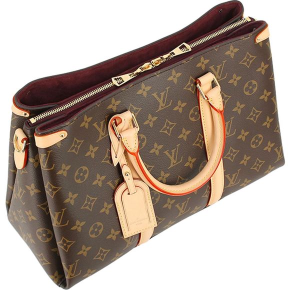 Louis Vuitton Soufflot MM Monogram Calf Leather Brown Gold Hardware Shoulder Bag - Picture 4 of 6